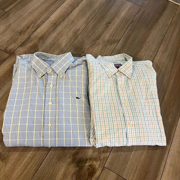 Vineyard Vines Lot of‎ 2 Casual Buttonups Men Large Bin P-24 - Picture 1 of 7